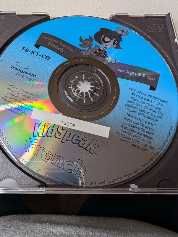 Kidspeak French Transparent Language PC Software Windows Mac CD ROM gallery