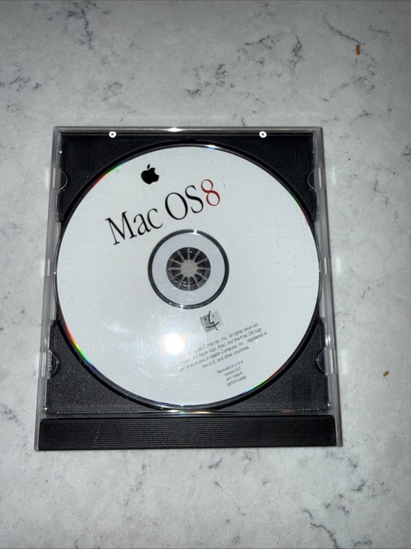 Vintage 1997 Mac OS 8 Apple Computer 691-1600-A System CD Rom Disc Clean Disc