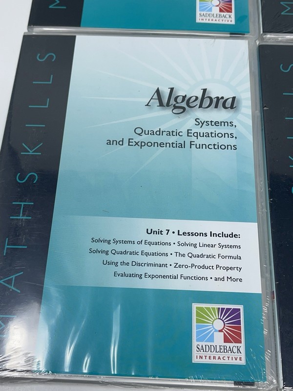 New Algebra Unit 1-9 Math Skills Curriculum Saddleback Interactive CD-ROM Mac/PC gallery