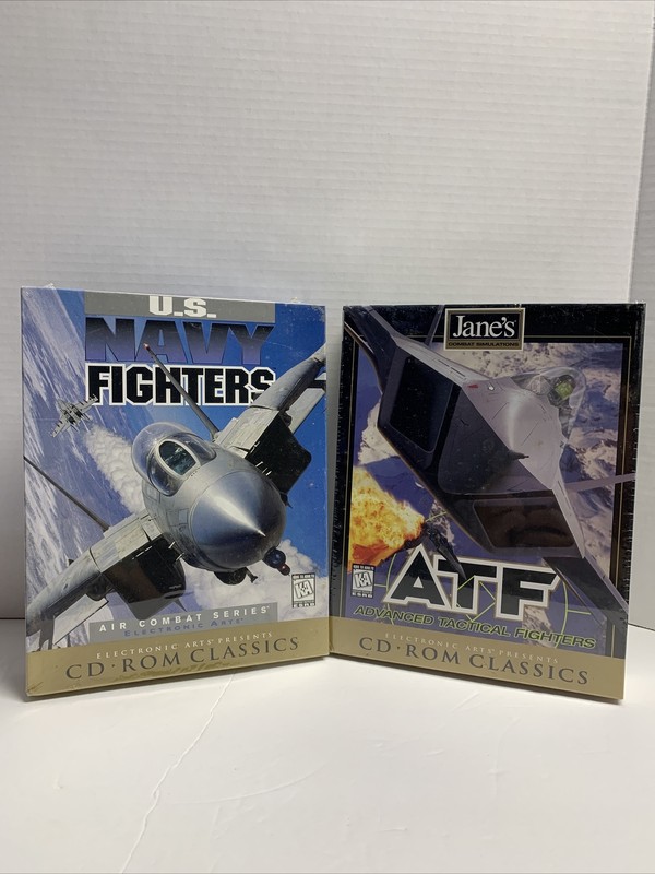 U.S. Navy Fighters Air Combat & ATF Series PC Video Games Win 95/Dos CD-Rom NEW