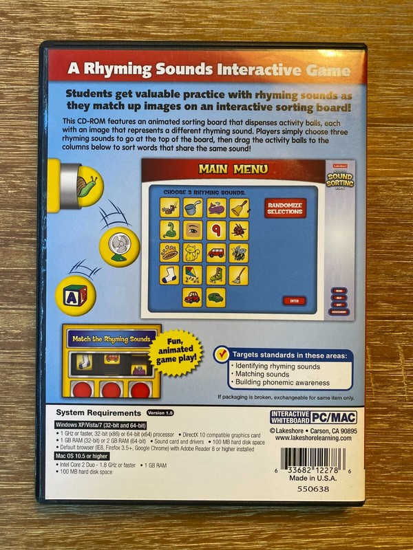 Lakeshore Sound Sorting Rhythm Sounds Interactive Game CD ROM Pre K-Grade 2 gallery