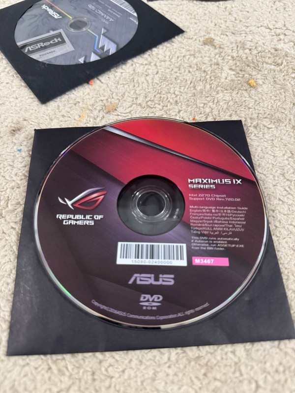 ASUS MAXIMUS IX SERIES INTEL Z270 CHIPSET SUPPORT DVD – USED!!!