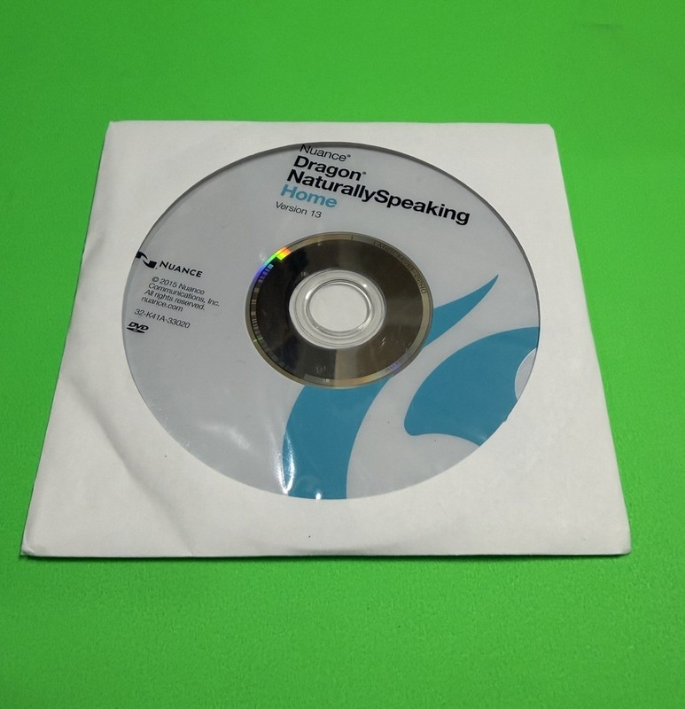 Dragon Home Nuance 13 Naturally Speaking Recognition Speech Software DISC ONLY