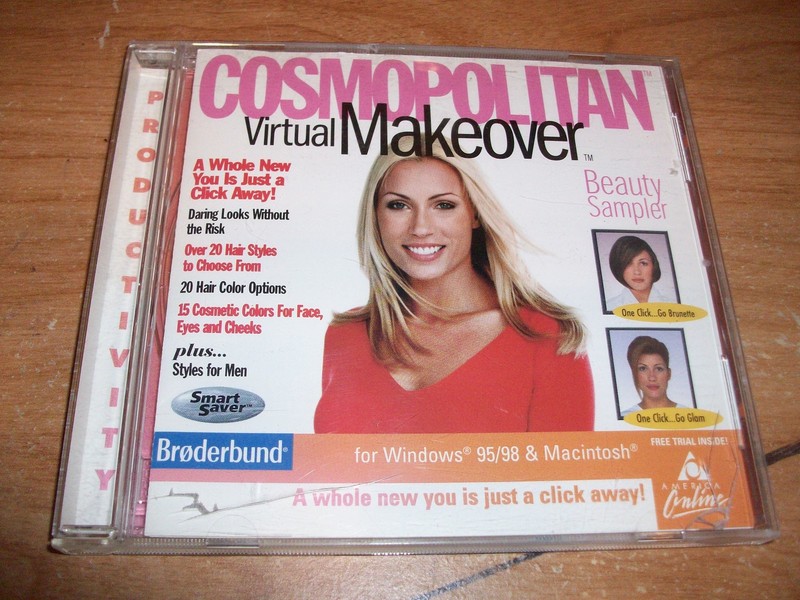 (2) Cosmopolitan Virtual Makeover 2003 CD ROM – #1 Women’s Beauty Software Game