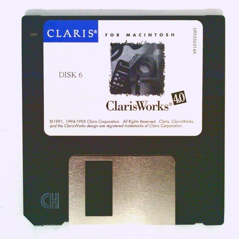 ✅ CLARISWORKS~4.0~Macintosh~1995~6 / 3.5" Floppy Disks~Plus Number on 1st Disk gallery