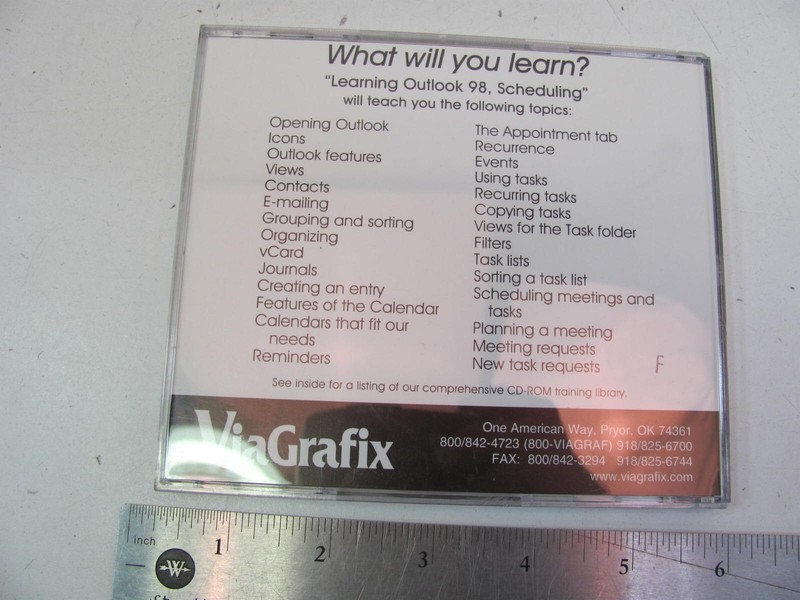 OBSOLETE SOFTWARE WINDOWS 98 LEARNING OUTLOOK 98 SCHEDULING VIAGRAFIX gallery