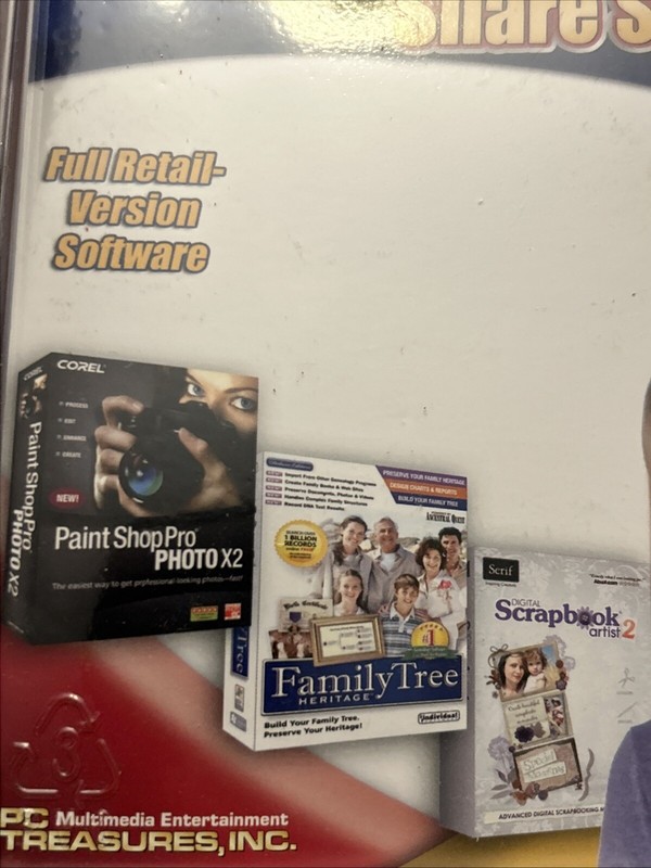 Corel Paint Shop Pro Photo X2 Software Family Tree Scrapbooking On SD Card NEW gallery