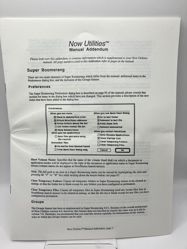 Now Utilities Award-Winning Collection that makes System 7 Faster gallery