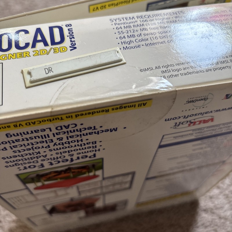 Turbocad designer 2D/3D Version 8 Big Box Brand New Sealed gallery