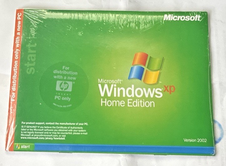 Microsoft Windows XP Home Edition SEALED Version 2002 – NO PRODUCT KEY