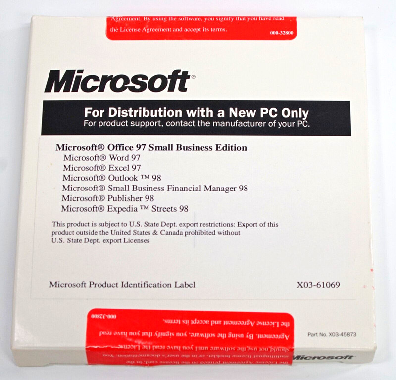 Microsoft Office 97 PC CD Software Small Business Edition – With Bonus