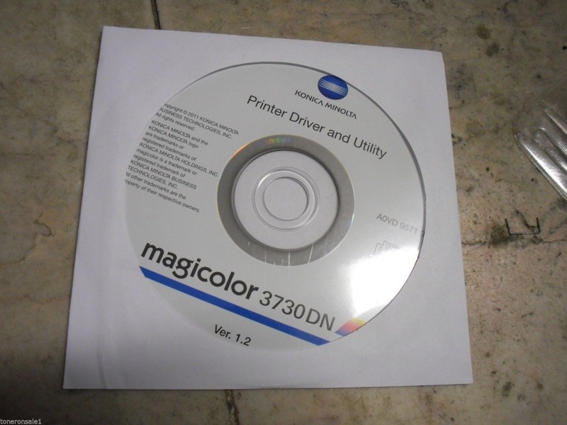 New Genuine Konica Minolta Magicolor 3730DN Printer CD Software Driver Utilities