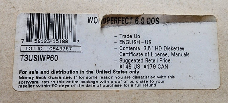 Windows WordPerfect Version 6.0 Word Processor Software Vintage DOS gallery