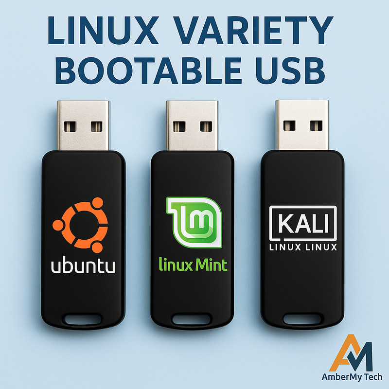 Lot of 3 Bootable USB Drives – Ubuntu, Linux Mint & Kali Linux | FREE SHIPPING