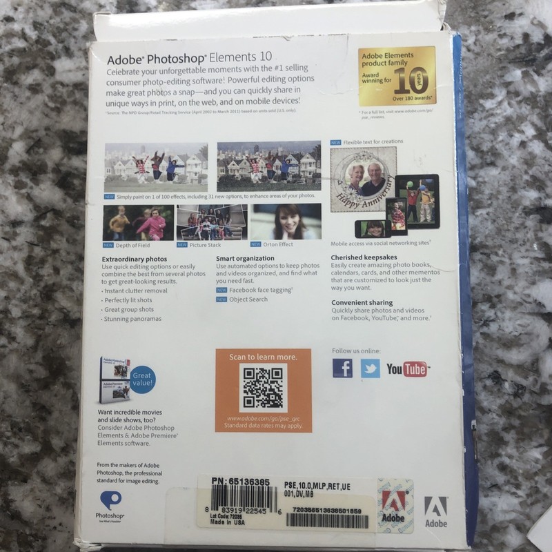 Photoshop Elements 10 Windows Mac PC Photo Editing Software Disc + Serial gallery