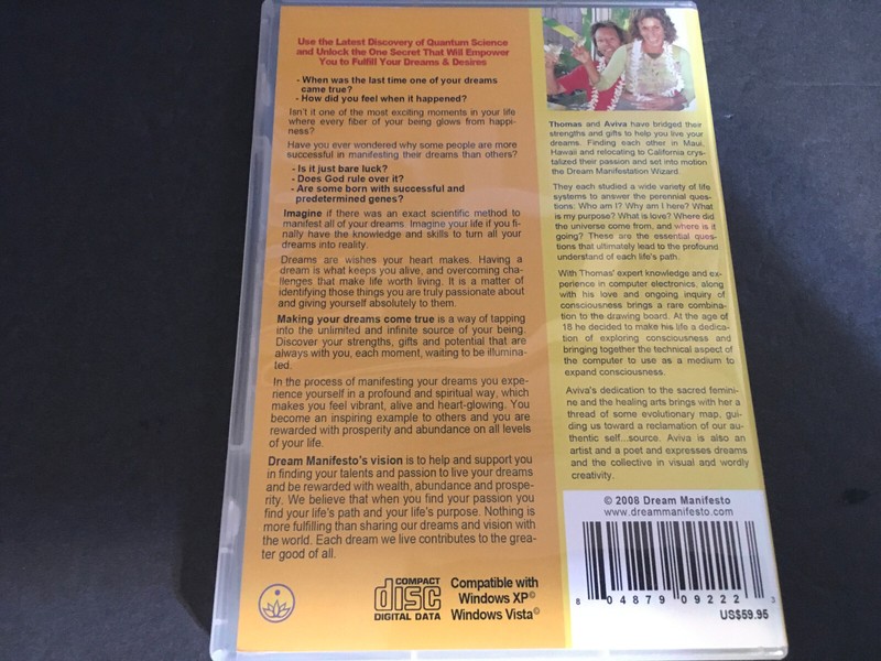 DREAM MANIFESTATION WIZARD Quantum Method for Manifesting Your Dreams CD-ROM gallery