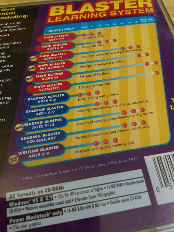 Lot of 2 Vocabulary w/ Games & MATH BLASTER Pre-Algebra Word Problems PC CD-ROM gallery