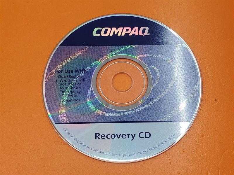 ⭐️⭐️⭐️⭐️⭐️ Compaq Recovery CD For Windows 191441-001 191441-002 Disc Only