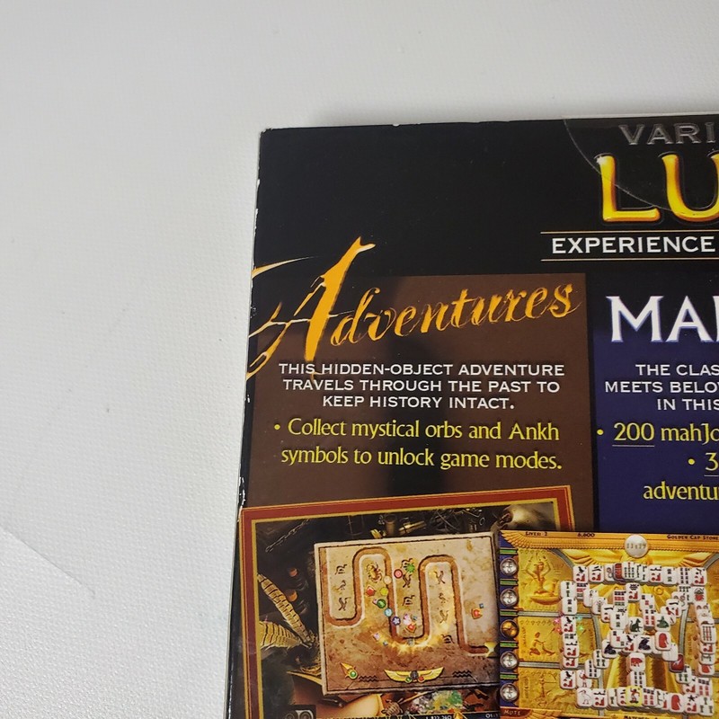 NEW LUXOR Variety Pack Adventures Mahjong 5th Passage CD Rom Video Game Shooter gallery