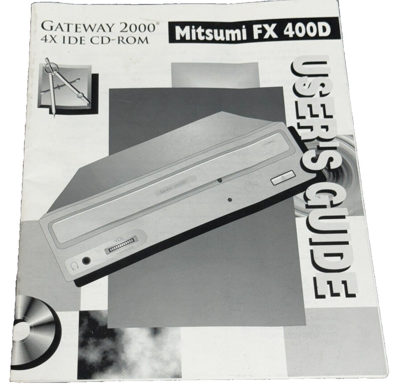 Gateway 2000 mitsumi FX400D Cd-Rom Drive Manual Instructions Paper Work
