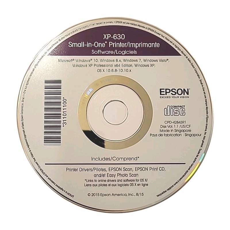 Epson XP-630 BackUP Software for printer