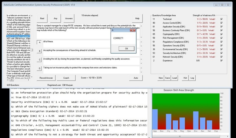 CISSP Exam Review Software for questions practice