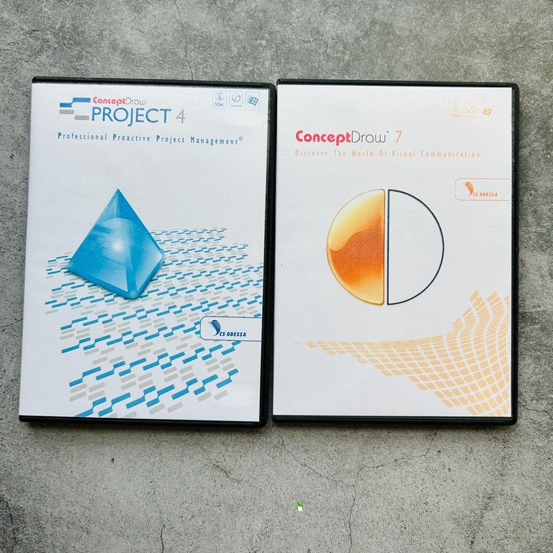 Concept Draw 7 + Concept Draw Project 4 Software Lot of 2