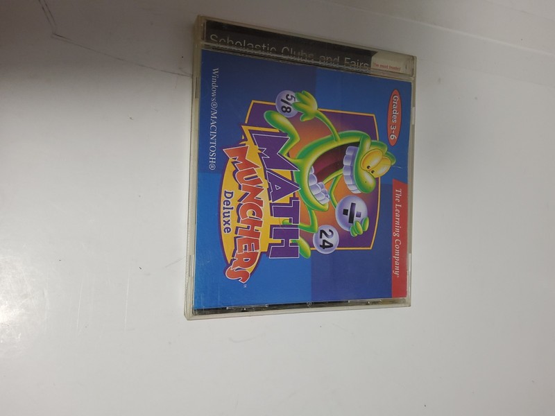 Math Munchers Deluxe PC CD-ROM Scholastic Math Learning Game w/ Insert