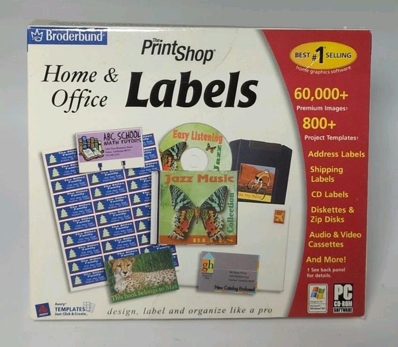 The Print Shop Home & Office Labels PC CD ROM B543