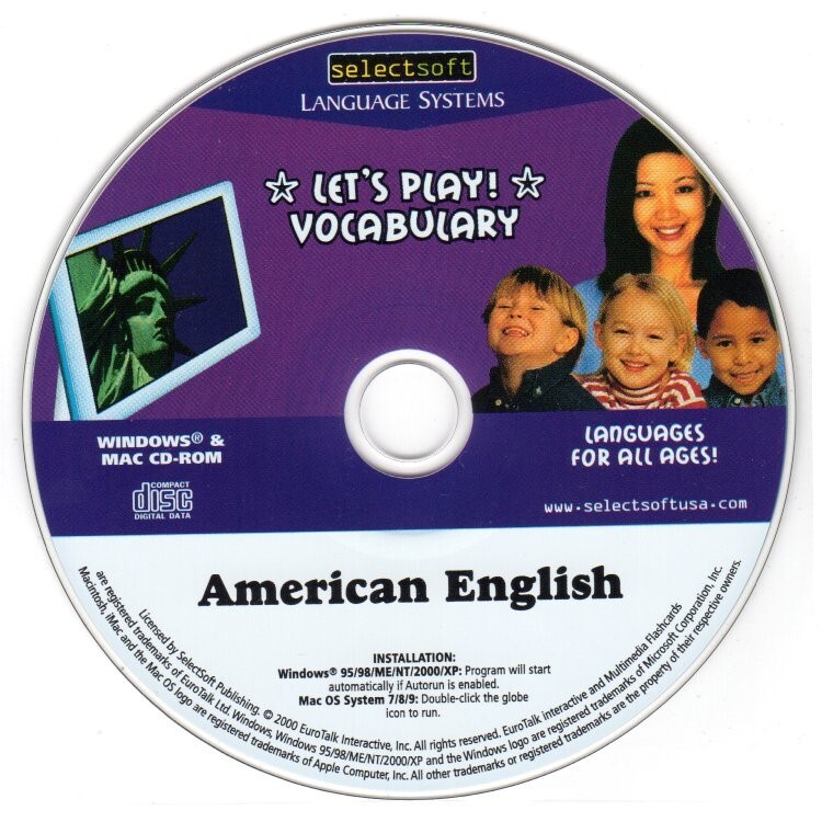 Let’s Play! Vocabulary American English (CD, 2000) Win/Mac – NEW CD in SLEEVE