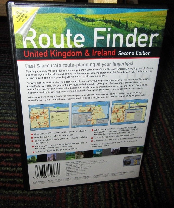 ROUTE FINDER: UNITED KINGDOM & IRELAND 2ND EDITION PC CD-ROM, WIN 95/98, GUC gallery