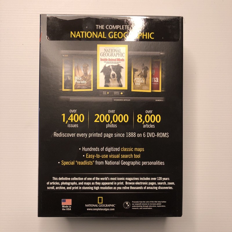 The Complete National Geographic (PC 7/Vista/2000 + MAC DVD-ROM, 2008, 6-Discs) gallery