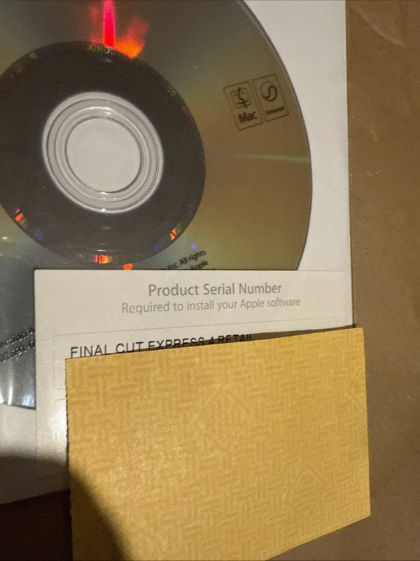 Apple Mac Install Final Cut Express v 4.0 Retail (2007) Video Editing Disk gallery