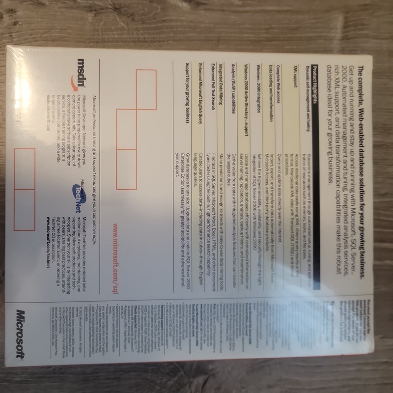 Microsoft SQL Server 2000 Standard Edition w/5 Client Licenses gallery