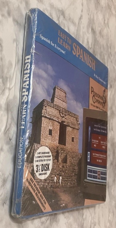 Easy To Learn Spanish DOS 3.5 Floppy Disk Sealed PC Language Software gallery