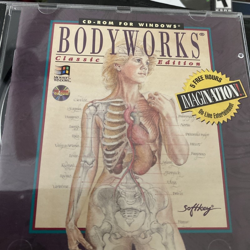 Body Works Classic Edition Human Anatomy CD-Rom Windows Softkey 1994 Software