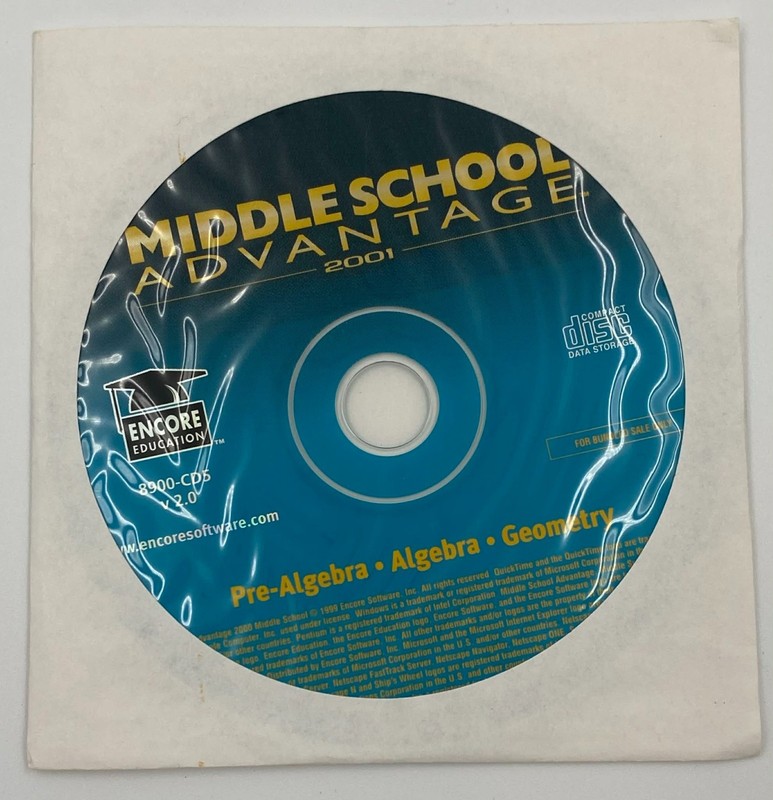 Lot of 6 Middle School Advantage 2001 CD-ROM Encore Education NEW Unused gallery