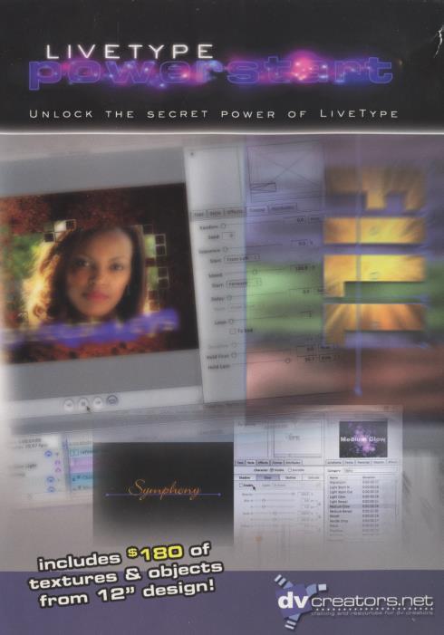LiveType Powerstart MAC DVD motion graphics titling video training tutorials!