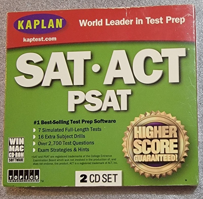 Kaplan SAT ACT PSAT 2003 Test Prep Learning CD-ROM Windows & Mac