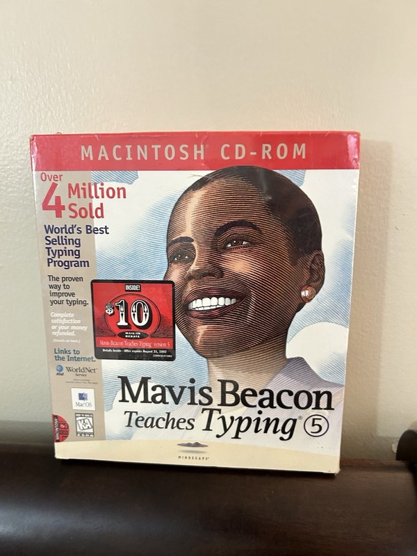 Mavis Beacon Teaches Typing 5 Macintosh CD-ROM New Sealed