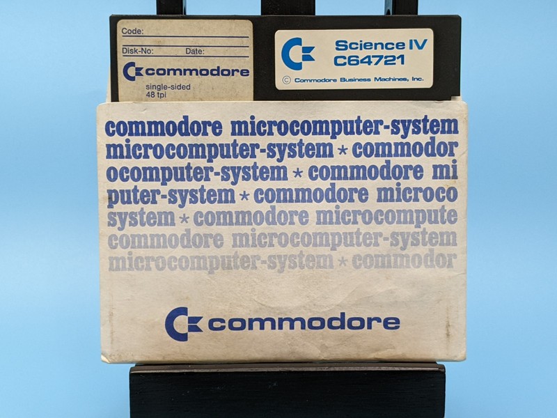 Science IV C64721 5.25 Floppy Commodore Business 64/128: Vintage 1980s Untested