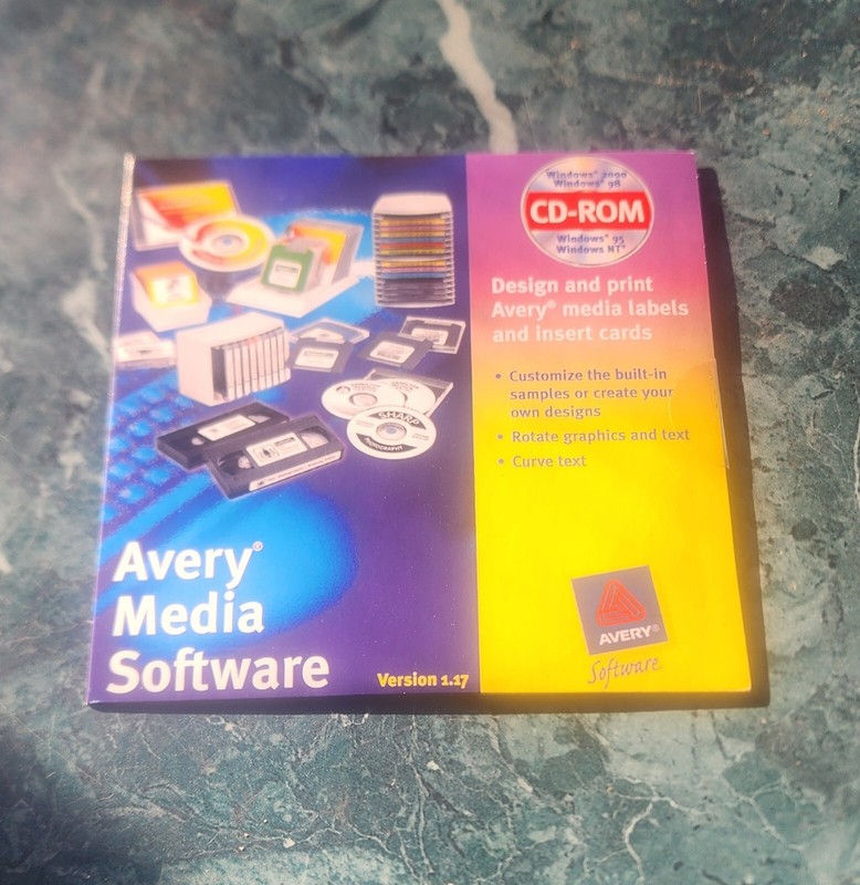 Avery Media Software for Windows 2K/XP/98 CD-ROM • DVD Label Maker