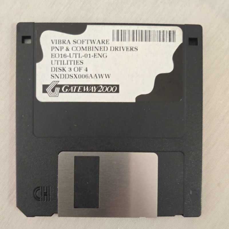 Gateway 2000 Vibra Software PNP & Combined Drivers 4/4 & TTX USB Floppy Disk gallery