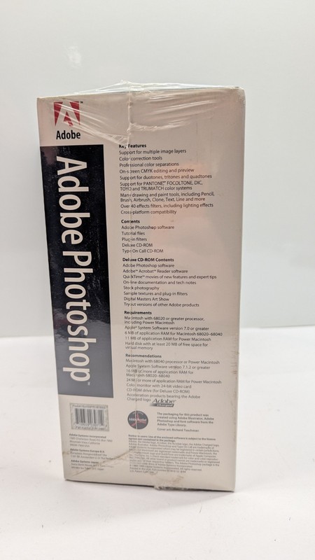 Sealed Adobe Photoshop 3 Macintosh Apple NOS New Collector Software Rare gallery