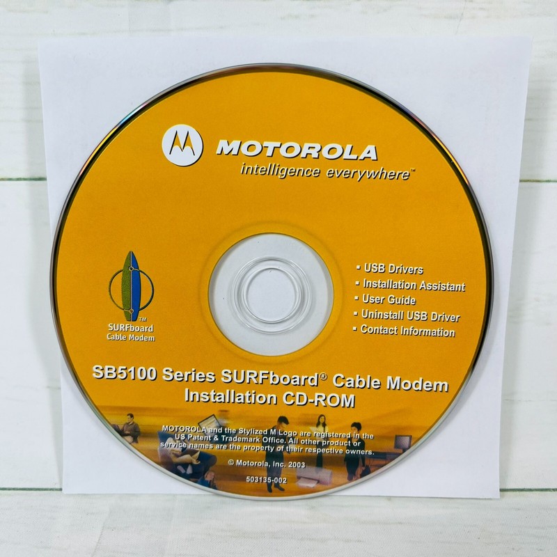 Motorola SB5100 Series SURFboard Cable Modem Installation CD-ROM
