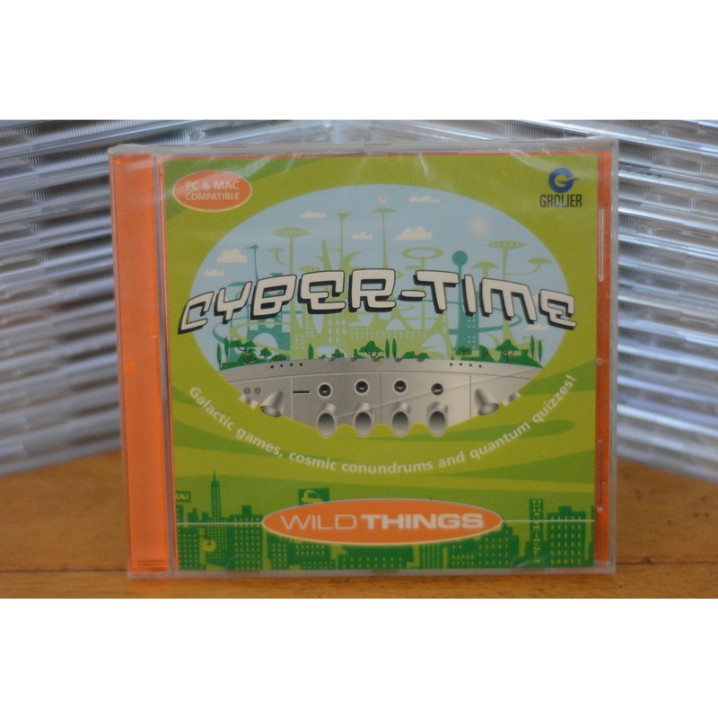 Grolier Cyber-Time PC Mac CD-ROM Educational Game Ages 7-12 Wild Things Sealed