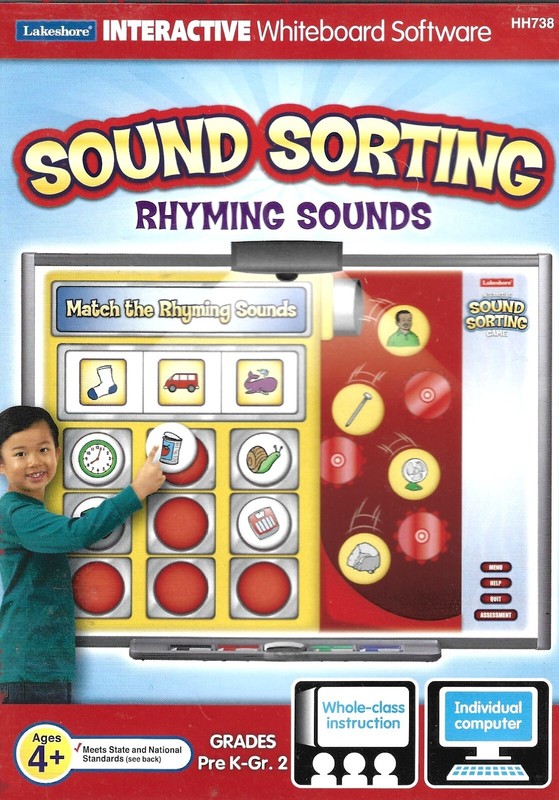 Sound Sorting Rhyming Sounds Lakeshore Interactive Whiteboard Software Pre K – 2