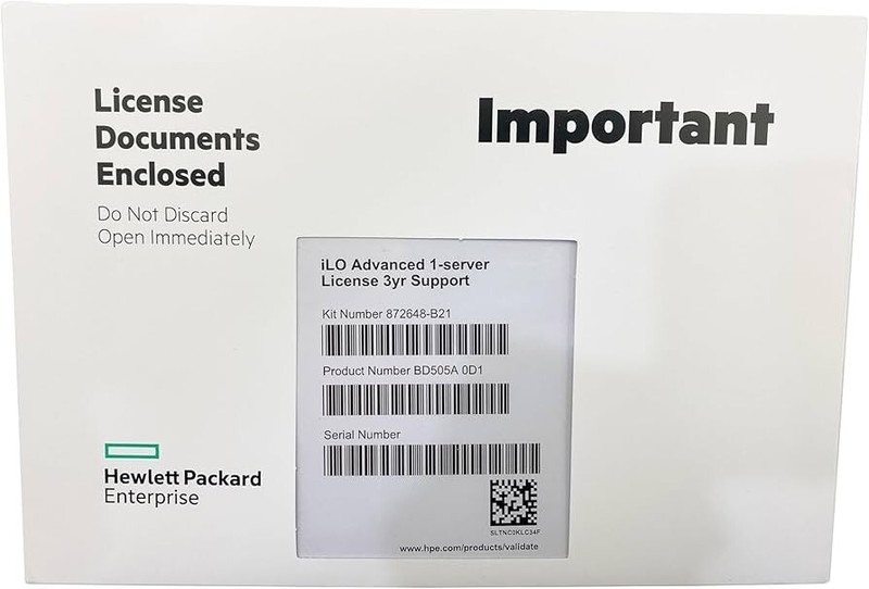 SEALED HPE BD505A 0D1 / 872648-B21 iLO Advanced Server License 3 Years Support