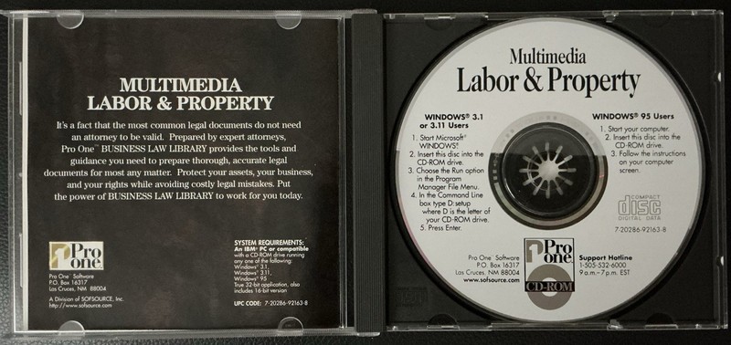Business Law Library: Multimedia Labor & Property CD-ROM Pro One - Sealed gallery