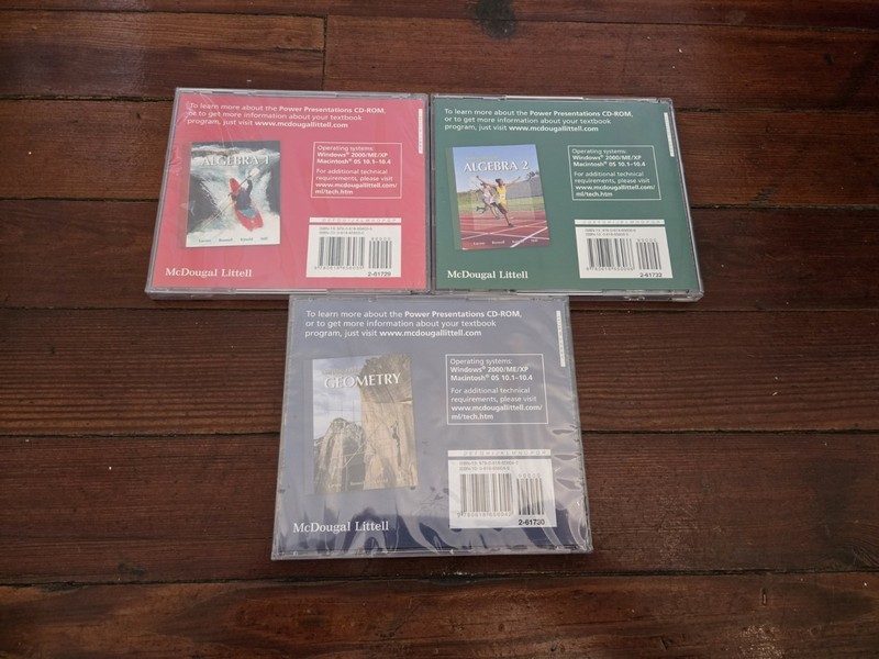 Power Presentations - Mcdougal Littel PC Cd-rom Lot (3), Algebra 1, 2 & Geometry gallery